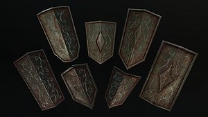3D Set of Shields