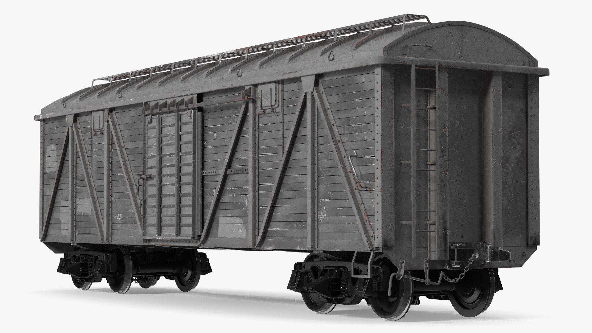 Cargo Wagon Black 3D model preview
