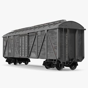 3D Cargo Wagon Black model