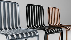 3D Steel Chair Pack - 10 Variants Game-Ready PBR Asset 3D model