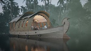 3D Nomad Kerala Boat House model