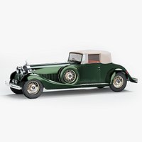 Vintage Classic Car 3D Model 1930s Luxury Convertible 3D model