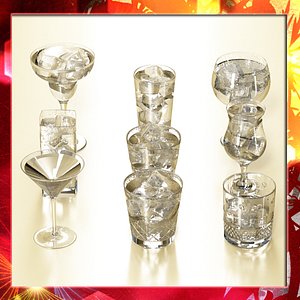 glass collections 9 3d model