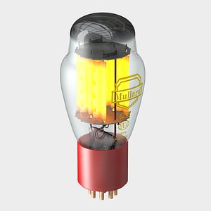 3d c4d mullard vacuum tube