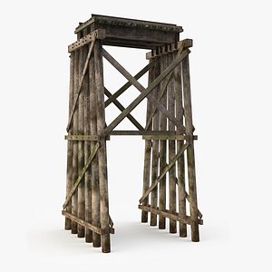 Wooden Trestle Bridge Structure