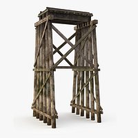 Wooden Trestle Bridge Structure