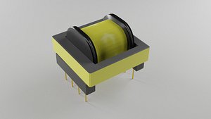 3D model Ferrite core transformer