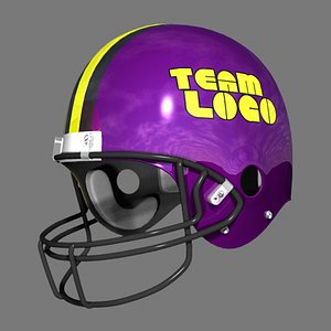 football helmet 3d lwo