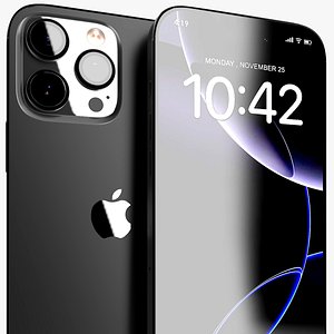 3D model Apple iPhone 16 Pro Max Black Titanium
