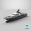 3D model Luxury Expedition Mega Yacht