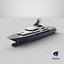 3D model Luxury Expedition Mega Yacht