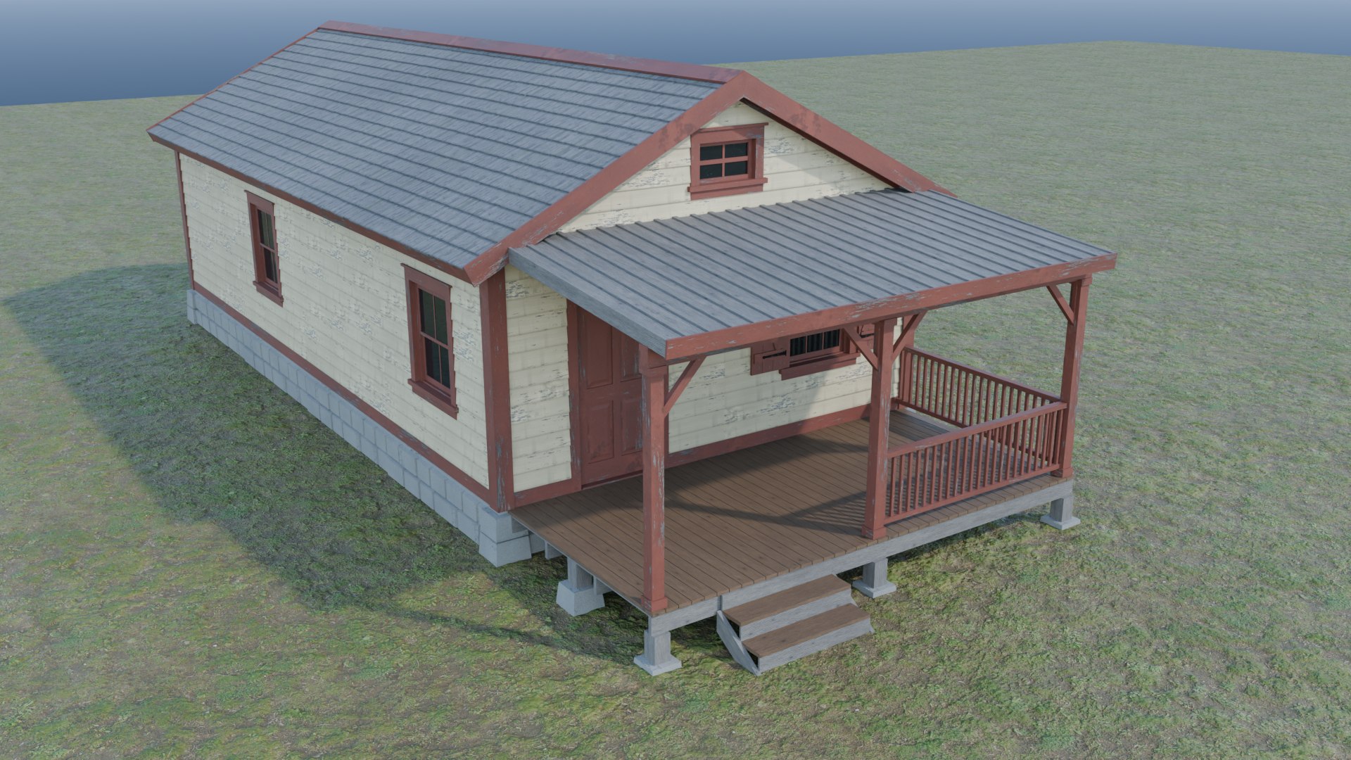 3D Model Western Modular Building Pack - Game Ready - One Texture Set ...