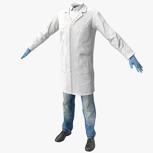 3d scientist clothes