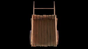 3D Medieval Wooden Cart  Game Ready Environment Prop