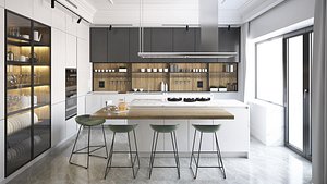 furniture interiors kitchen 3D model