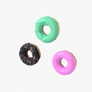 3D Basic 3-variation Donut model