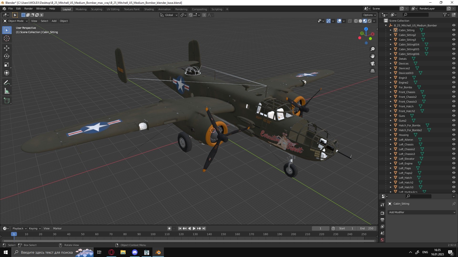 3D mitchell medium bomber b-25 model https://p.turbosquid.com/ts-thumb/wF/yuv79M/Yf/b_25_mitchell_us_medium_bomber_1001/jpg/1674054231/1920x1080/fit_q87/ddb6fc22990a300f5ffbcd6dc0363219f417562a/b_25_mitchell_us_medium_bomber_1001.jpg