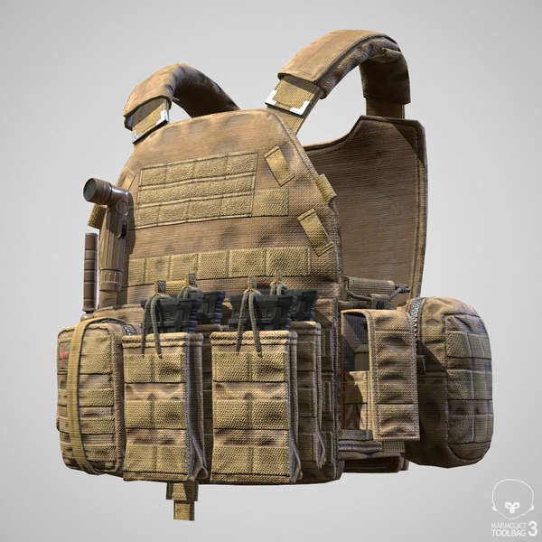 Remera chaleco táctico soldado camuflado marrón (diseño 3d) mod 2