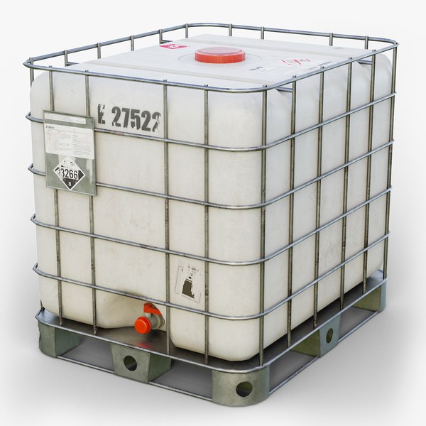 3D model Water Tank IBC GameReady LODs