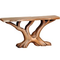 Console Table made of Solid Wood for Hallway Rustic loft Style 3D model