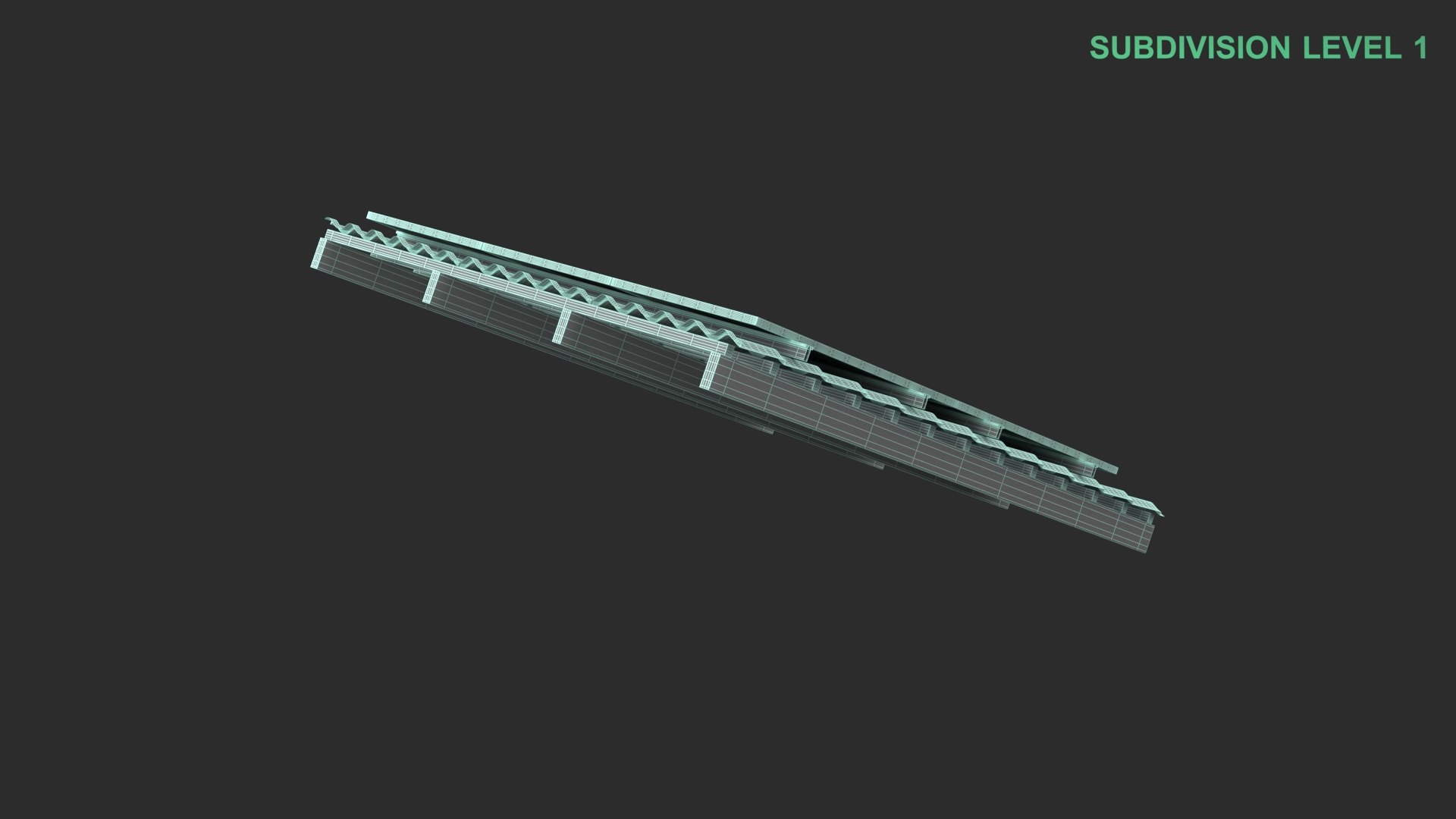 Solar Panel on Roof 3D model https://p.turbosquid.com/ts-thumb/wG/CkI6dT/CD/wireframe_0006/jpg/1738873820/1920x1080/fit_q87/7e5aa54b3bb27d2ceee7d7450bb4a7d4cb0cf20f/wireframe_0006.jpg