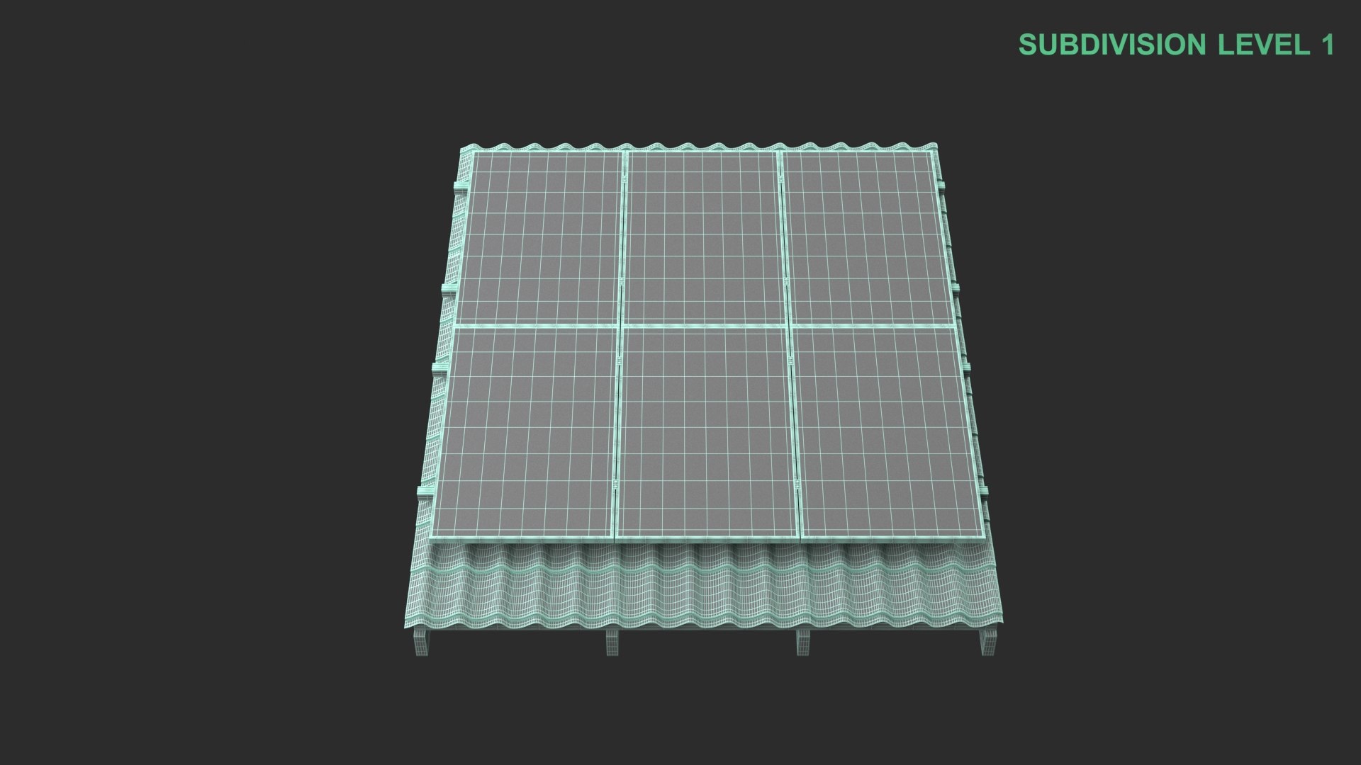 Solar Panel on Roof 3D model https://p.turbosquid.com/ts-thumb/wG/CkI6dT/GD/wireframe_0005/jpg/1738873819/1920x1080/fit_q87/a1bd6c162e902e1e6144cf182b53db4df99e9b60/wireframe_0005.jpg
