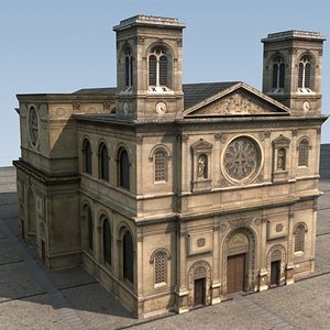3dsmax church polys resolution