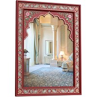 Eastern Wall Mirror in a red painted frame with a Mughal Arch 3D model