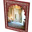 Eastern Wall Mirror in a red painted frame with a Mughal Arch 3D model