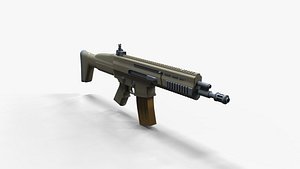 3D model assault rifle scar l