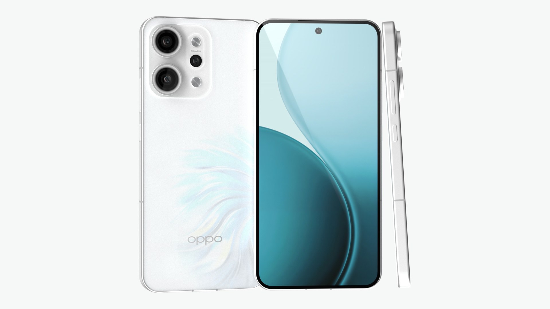 OPPO Reno 14 Mermaid White 3D - TurboSquid 2410566