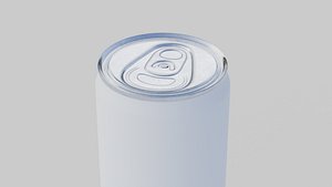 Premium Slim Beverage Can 220ml Mockup 3D Model 3D model