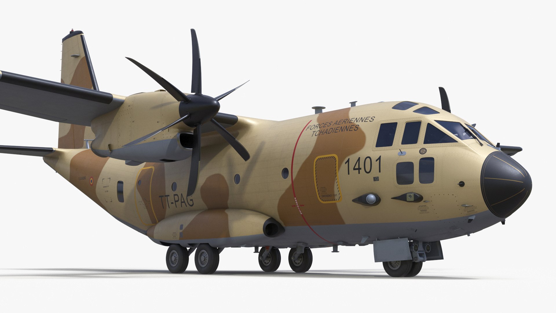 Aircraft C-27J Spartan Morocco 3D model preview
