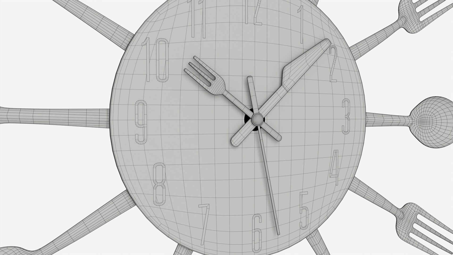 3D Model Modern Design Large Wall Clock 08 - TurboSquid 1920970