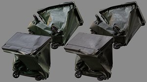 Crushed Trash Container 05 3D model