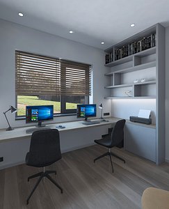 Two seat work room