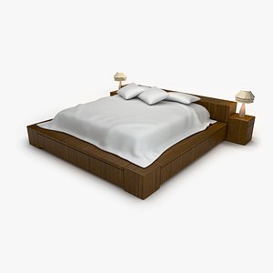 3d model of twin bed