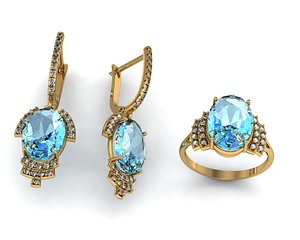 jewelry earrings ring 3ds