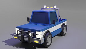 3D Low Poly jeep Truck model