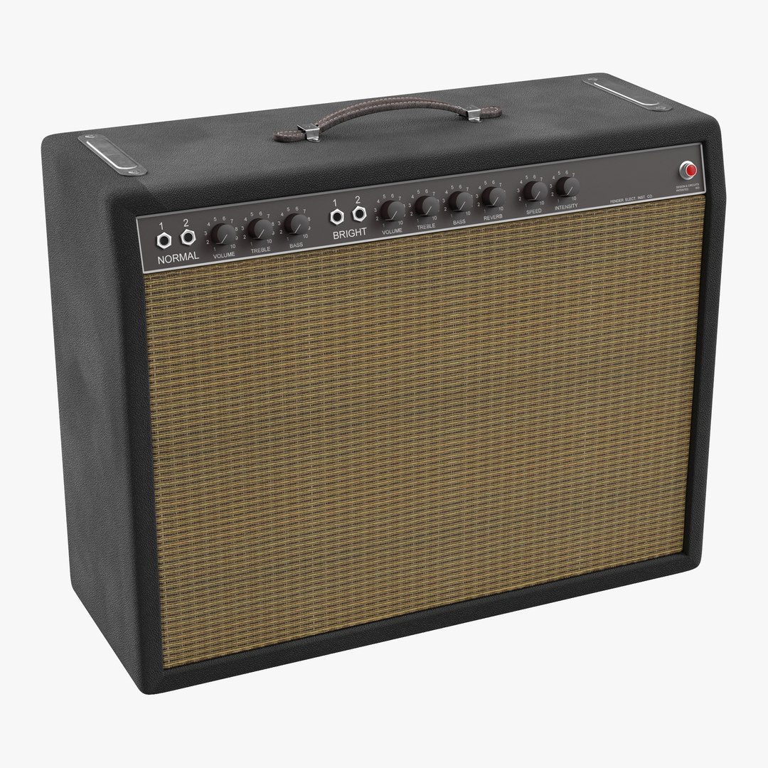 Retro Guitar Amp 3D model preview