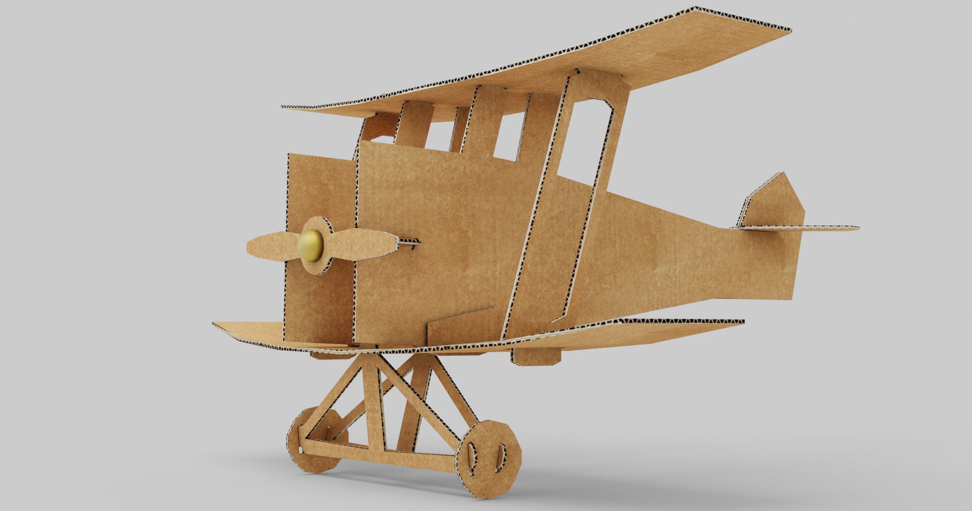 3D Pbr Cardboard Airplane - TurboSquid 1477578