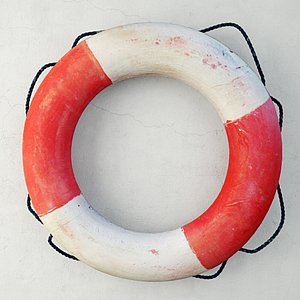 1950s Orange and White Life Preserver