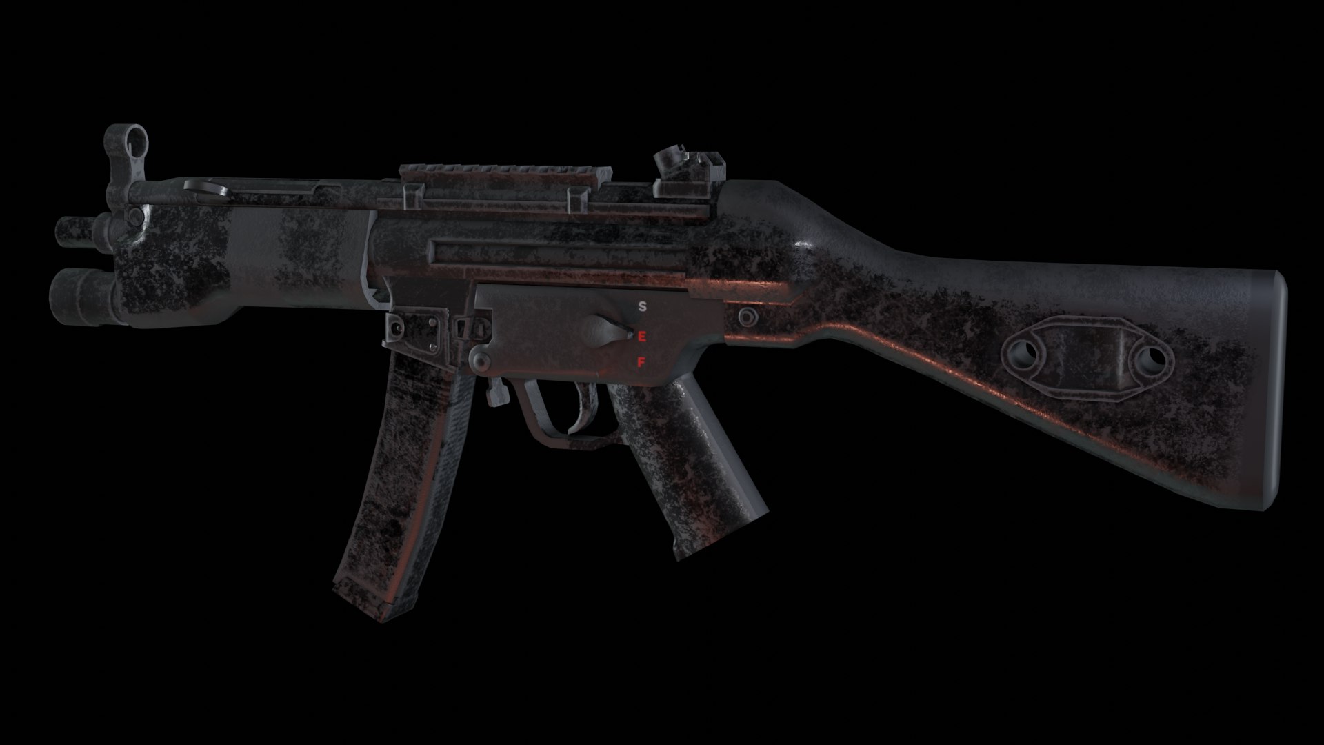 Realistic Mp5 Gun 3D Model - TurboSquid 2338746