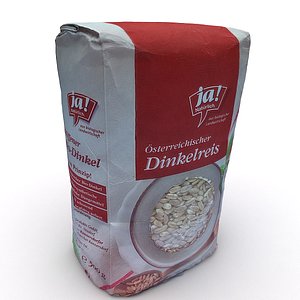 spelt rice 3D model