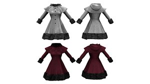 Closed Front Winter Coat With Cape