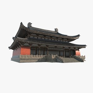 3D Asian Ancient Architecture Court