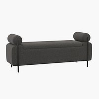 Steen Black Storage Bench