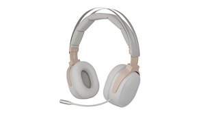 Modern Wireless Gaming Headphones with LED Light and Boom Mic 3D model 3D model