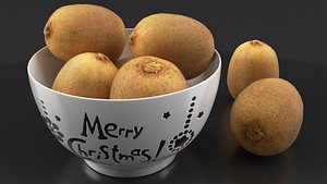 3d kiwi fruits