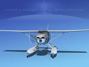 Cessna 182 Skylane Seaplane Bare Metal